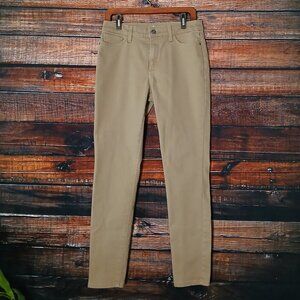 St Johns Bay Jeans 8 Khaki Tan Skinny Leg Stretch Mid Rise